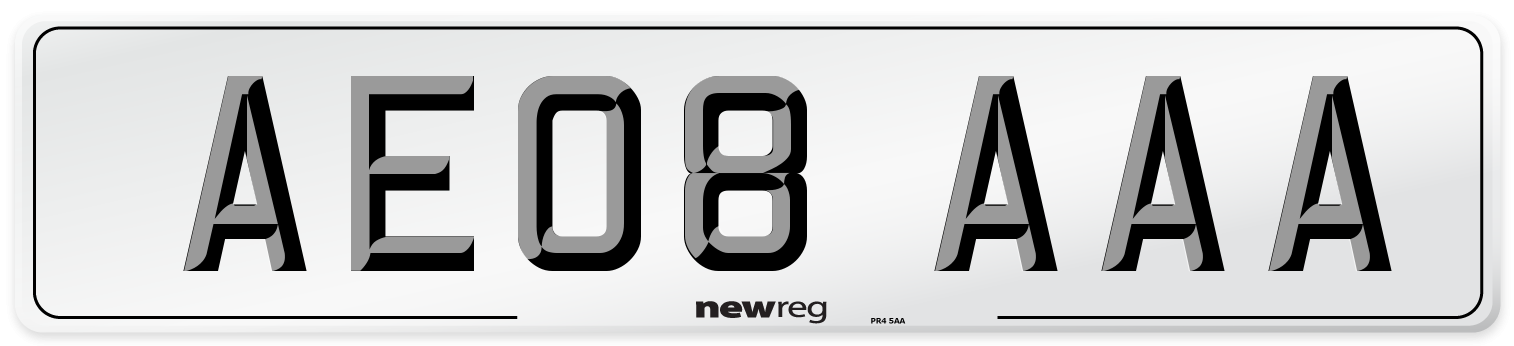 AE08 AAA Number Plate from New Reg
